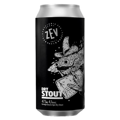 Cerveja ZEV Dry Stout Lata 473ml