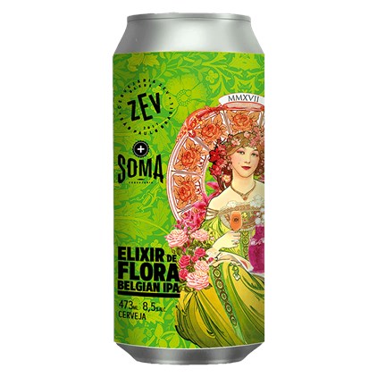 Cerveja ZEV Elixir de Flora Belgian IPA Lata 473ml