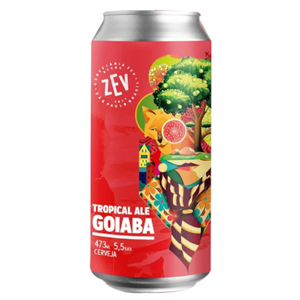 Cerveja ZEV Tropical Ale Goiaba Lata 473ml Imagem de Cerveja ZEV Tropical Ale Goiaba Lata 473ml