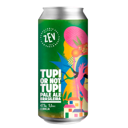 Cerveja Zev Tupi Or Not Tupi Pale Ale Brasileira Lata 473ml Imagem de Cerveja Zev Tupi Or Not Tupi Pale Ale Brasileira Lata 473ml