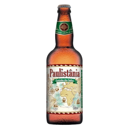 Cervejas Paulistânia Caminho das Índias Garrafa 500ml Imagem de Cervejas Paulistânia Caminho das Índias Garrafa 500ml