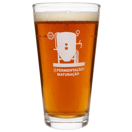 Copo de Cerveja Coleção Brassagem Maturação e Fermentação 415ml