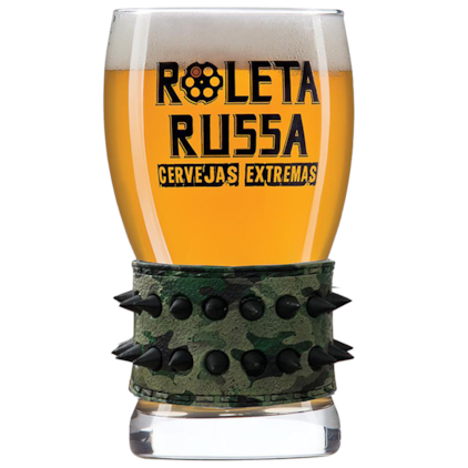 Imagem de Copo de Cerveja Roleta Russa Pulseira Camuflada 320ml