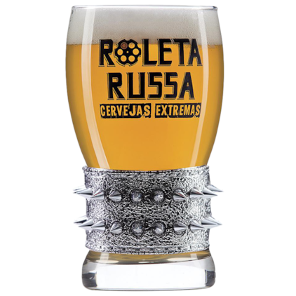 Imagem de Copo de Cerveja Roleta Russa Pulseira Prata 320ml