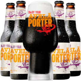 Kit Cerveja Way Beer Avelã Porter - Compre 4 e Ganhe Copo