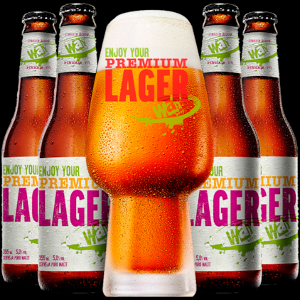 Kit Cerveja Way Beer Premium Lager - Compre 4 e Ganhe Copo