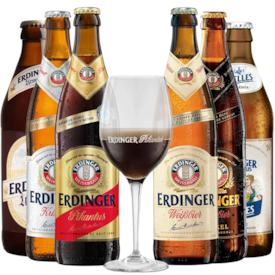 Kit Clássicos Erdinger - Compre 6 Cervejas e Leve Taça Original