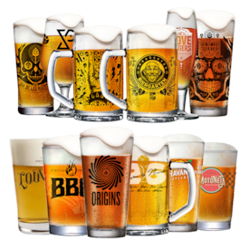 Kit Colecionador de Copos Cervejeiros - Compre 8 e Leve 12