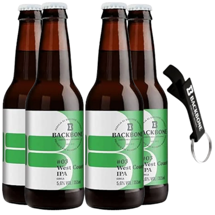 Imagem de Kit de Cerveja Backbone IPA Sem Álcool + Abridor 20% OFF