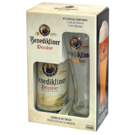 Kit de Cerveja Benediktiner Weissbier Com Copo Original