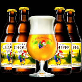 Kit de Cerveja Chouffe - Compre 4 e Leve Taça