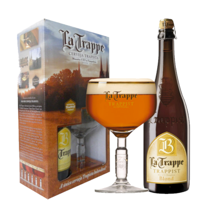 Imagem de Kit de Cerveja La Trappe Blond Garrafa 750ml + Taça Exclusiva