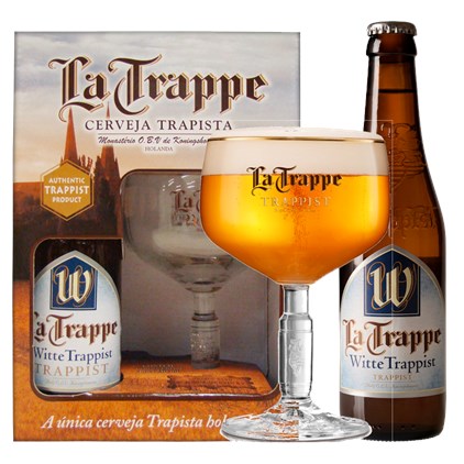 Imagem de Kit de Cerveja La Trappe Witte Garrafa 330ml + Taça Exclusiva