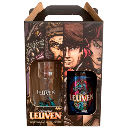 Imagem de Kit de Cerveja Leuven Dragon Belgian IPA + Copo Original da Marca