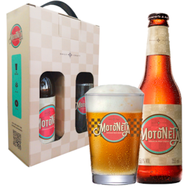 Kit de Cerveja Motoneta + Copo Exclusivo
