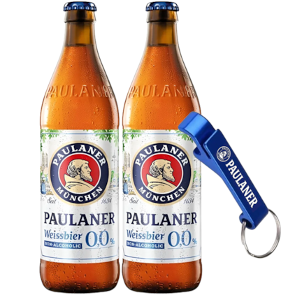 Kit de Cerveja Paulaner Alkoholfrei - Compre 2 e Leve Chaveiro Abridor Imagem de Kit de Cerveja Paulaner Alkoholfrei - Compre 2 e Leve Chaveiro Abridor