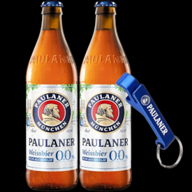Kit de Cerveja Paulaner Alkoholfrei - Compre 2 e Leve Chaveiro Abridor