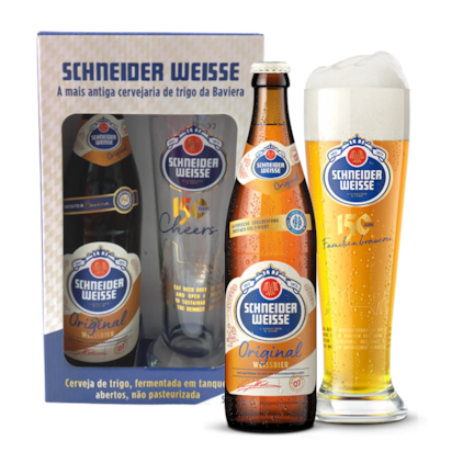 Imagem de Kit de Cerveja Schneider Original Weissbier TAP 07 + Copo Exclusivo