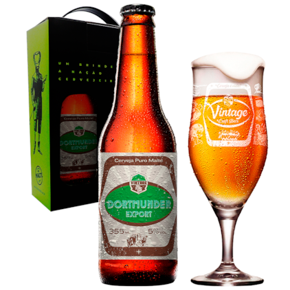 Imagem de Kit De Cerveja Vintage Craft Com Copo Exclusivo