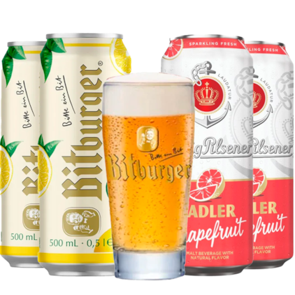 Imagem de Kit de Cervejas Alemãs Frutadas com Copo Gratis