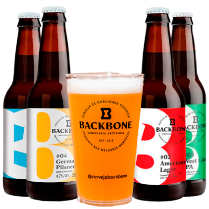 Imagem de Kit de Cervejas Backbone - Compre 4 e Leve Copo