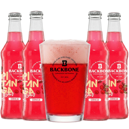 Imagem de Kit de Cervejas Backbone Pitanga Sour - Compre 4 e Leve Copo