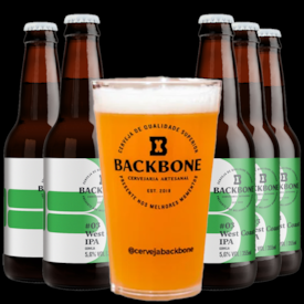 Kit de Cervejas Backbone West Coast IPA - Compre 5 e Leve Copo