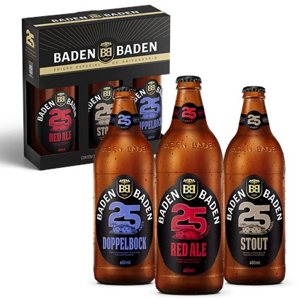 Imagem de Kit de Cervejas Baden Baden Especial 25 Anos Edição Limitada 3 Garrafas 600ml