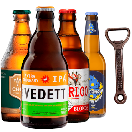 Imagem de Kit de Cervejas Belgas com Abridor Grátis