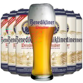 Kit de Cervejas Benediktiner Weissbier - Compre 6 e Leve Copo