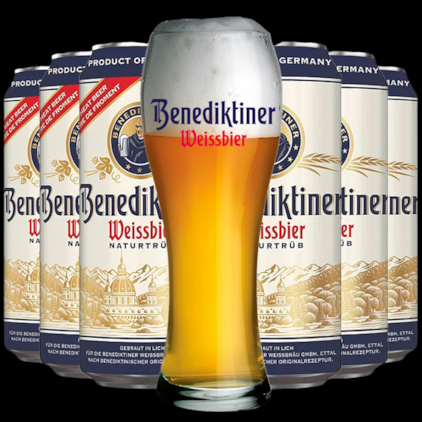 Kit de Cervejas Benediktiner Weissbier - Compre 6 e Leve Copo