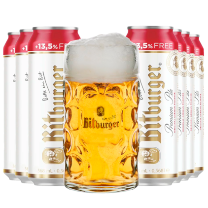 Imagem de Kit de Cervejas Bitburger - Compre 7 e Leve Caneca