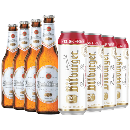 Imagem de Kit de Cervejas Bitburger + Konig Pilsener - Compre 6 Leve 8