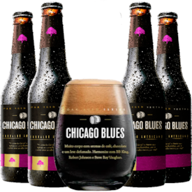 Kit de Cervejas Chicago Blues - Compre 4 e Leve Copo
