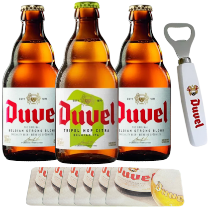 Imagem de Kit de Cervejas Duvel com Abridor e Bolachas Grátis