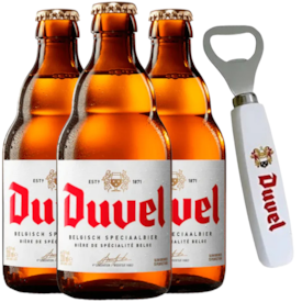 Kit de Cervejas Duvel Compre 3 e Leve Abridor Original