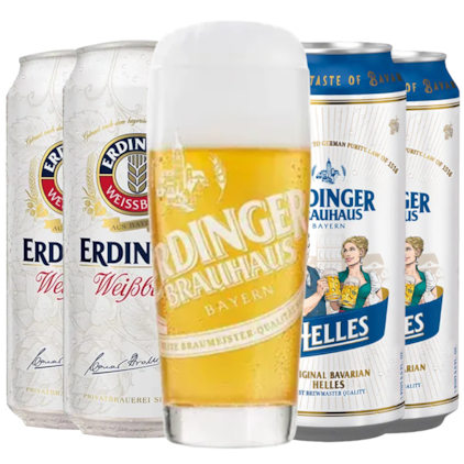 Imagem de Kit de Cervejas Erdinger Lata - Compre 4 e Leve Copo