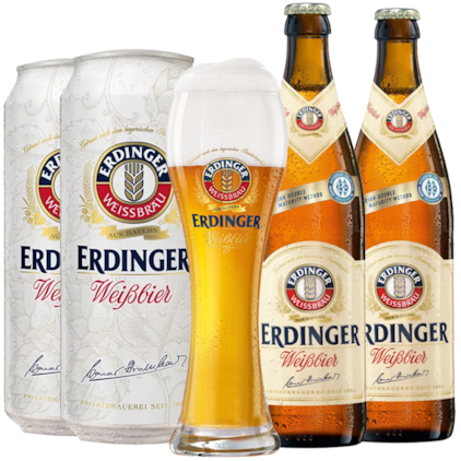 Imagem de Kit de Cervejas Erdinger Weiss - Compre 4 e Leve Copo