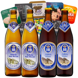 Kit de Cervejas Hofbrau - Compre 2 e Leve 4 + Kit de Bolachas Grátis