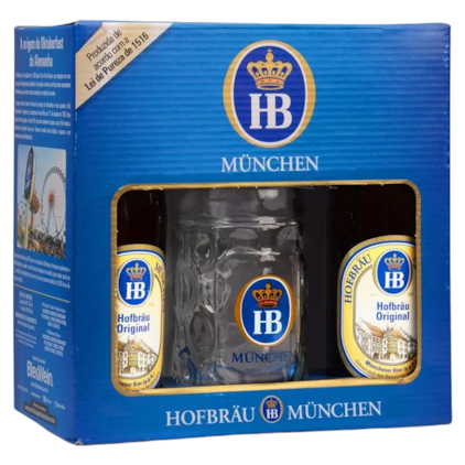 Kit de Cervejas Hofbrau Original - 2 Cervejas + Caneca Imagem de Kit de Cervejas Hofbrau Original - 2 Cervejas + Caneca