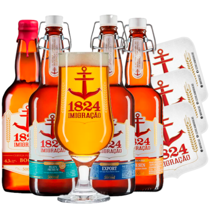 Imagem de Kit de Cervejas Imigração com Taça e Bolachas Grátis