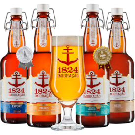 Kit de Cervejas Imigração com Taça Exclusiva Grátis