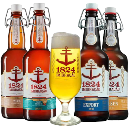 Kit de Cervejas Imigração - Compre 4 e Leve Taça Imagem de Kit de Cervejas Imigração - Compre 4 e Leve Taça