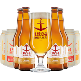 Kit de Cervejas Imigração - Compre 8 e Leve Taça