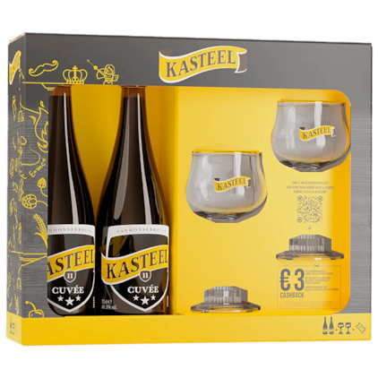 Imagem de Kit de Cervejas Kasteel Cuvée - 2 Cervejas e 2 Taças