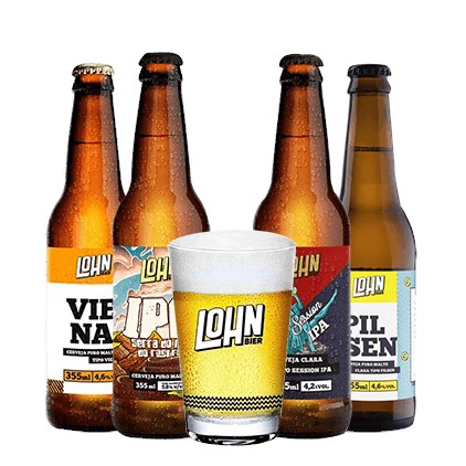 Kit de Cervejas Lohn Bier - Compre 4 e Leve Copo Exclusivo