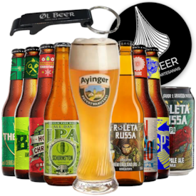 Kit de Cervejas Lupuladas Com Copo, Chaveiro e Bolacha Grátis