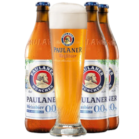Kit de Cervejas Paulaner Alkoholfrei - Compre 3 e Leve Copo