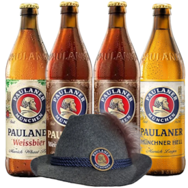 Kit de Cervejas Paulaner - Compre 4 e Leve Chapéu