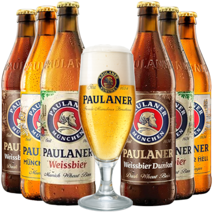 Kit de Cervejas Paulaner - Compre 6 e Leve Taça Original Imagem de Kit de Cervejas Paulaner - Compre 6 e Leve Taça Original